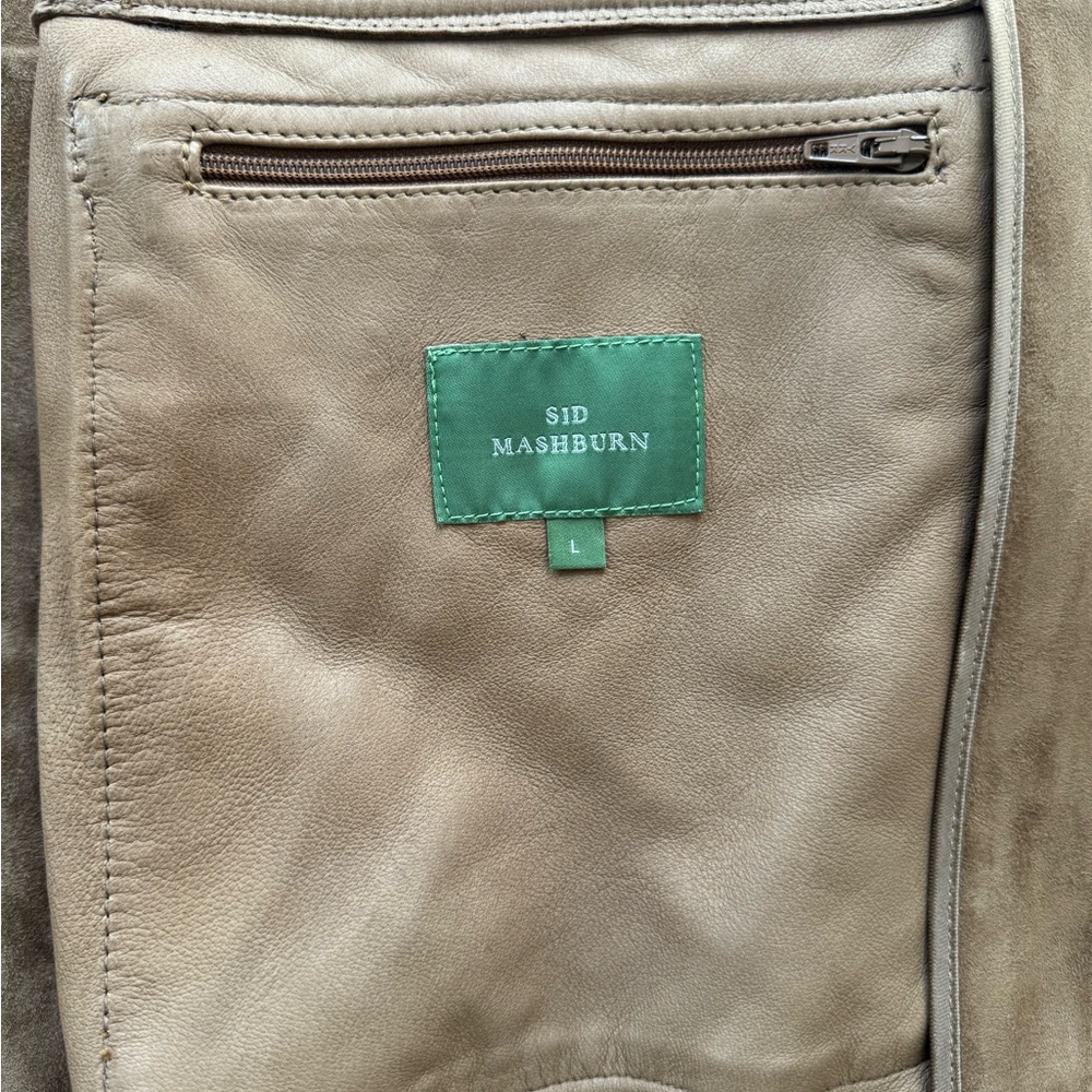 Sid Mashburn Button-Front Suede Bomber Jacket - Picture 2 of 4